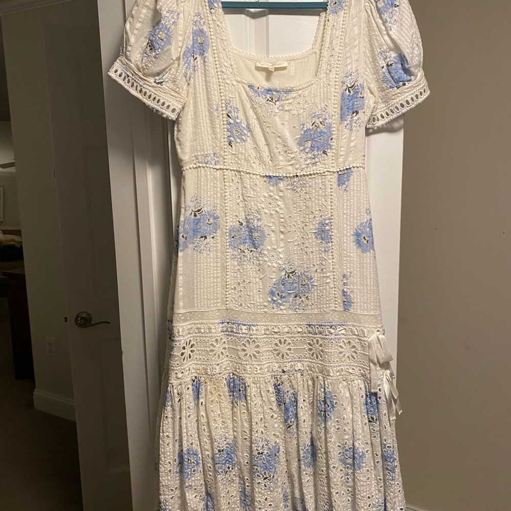Loveshackfancy Norma Dress / size 8 / Blue and White